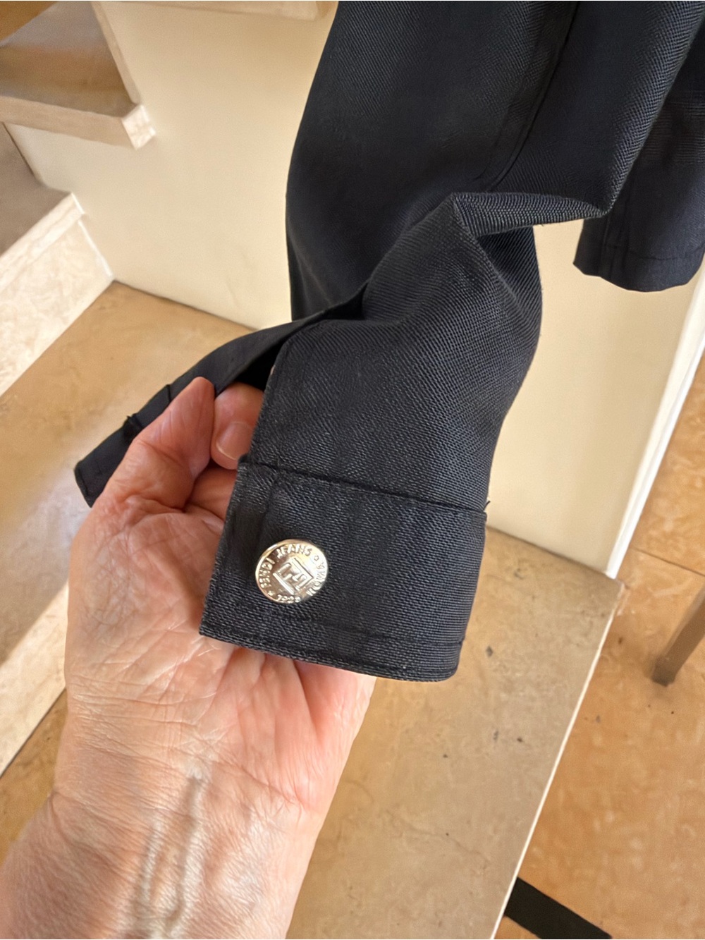 Fendi black Button-Front Utility Jacket - Picture 10 of 14